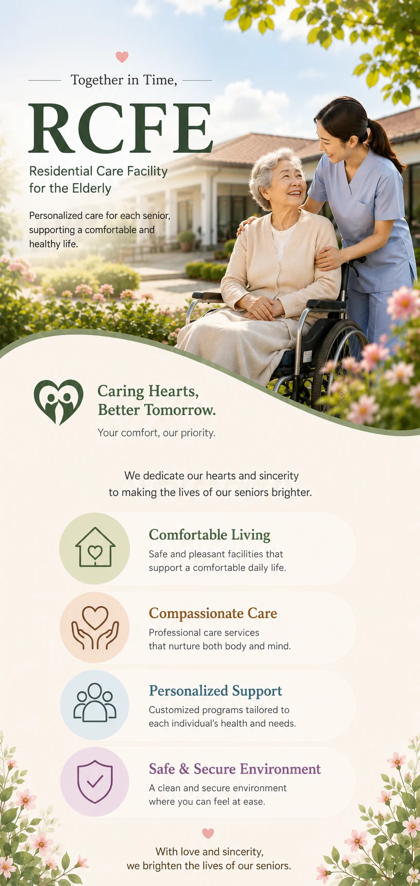 Together in Time, RCFE — Caring Hearts, Better Tomorrow